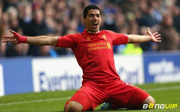 Tiền đạo hay nhất Liverpool đứng vị trí thứ 6 là Tiền đạo Luis Suarez 