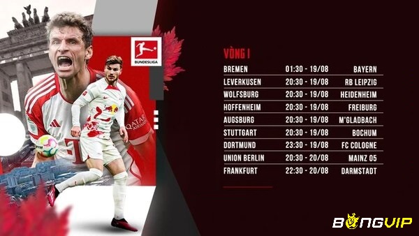 Dự đoán kèo bóng đá Bundesliga dựa theo lịch đấu của các đội